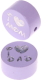 Perlina con motivo glitterato "I Love Mom / Dad" : lilla