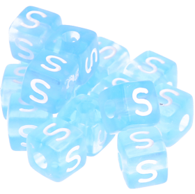 580 Dadi in plastica azzurra – Lettera S (0,5 Kg)