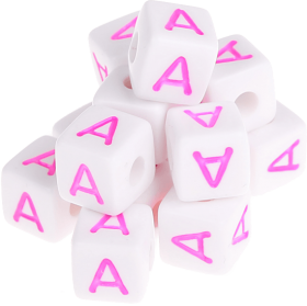 580 Dadi in plastica – Lettera rosa A (0,5 Kg)