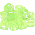 580 Dadi in plastica con lettera R (0,5 Kg)