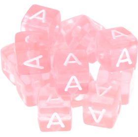 580 Dadi in plastica rosa – Lettera A (0,5 Kg)