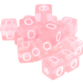 580 Dadi in plastica rosa – Lettera O (0,5 Kg)
