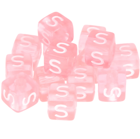 580 Dadi in plastica rosa – Lettera S (0,5 Kg)