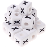 580 Dadi in plastica con lettera X (0,5 Kg)