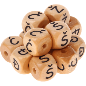 Dadi con lettere ad incavo 10mm - Croato