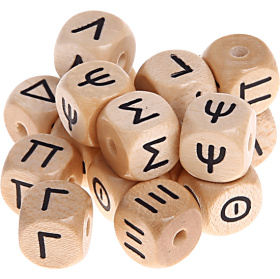 Dadi con lettere ad incavo 10 mm - Greco