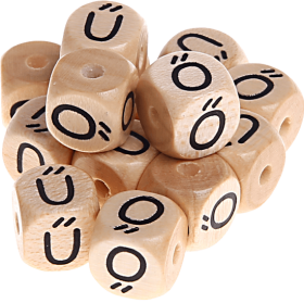 Dadi con lettere ad incavo 10mm - Ungherese