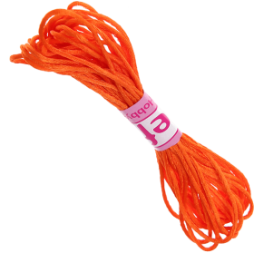 Cordoncino satinato arancione Kumihimo – 1 m