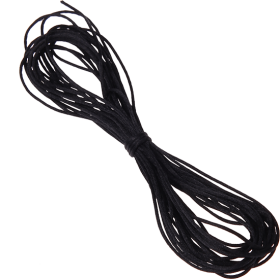 Cordoncino satinato nero Kumihimo – 1 m