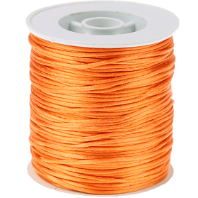 Cordoncino satinato arancione Kumihimo – 50 m