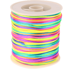 Cordoncino satinato arcobaleno Kumihimo – 50 m