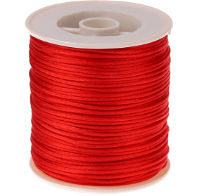 Cordoncino satinato rosso Kumihimo – 50 m