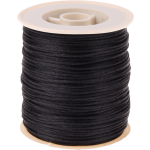 Cordoncino satinato nero Kumihimo – 50 m