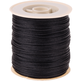 Cordoncino satinato nero Kumihimo – 50 m