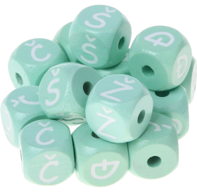 Dadi menta con lettere ad incavo 10 mm - Croato