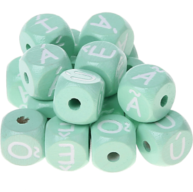 Dadi menta con lettere ad incavo 10 mm - Portoghese