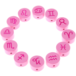 Perlina con motivo “Segni dello Zodiaco – rosa”