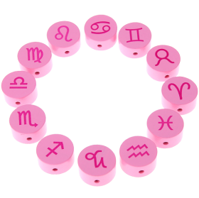 Perlina con motivo “Segni dello Zodiaco – rosa”