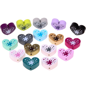 Perlina con motivo “Cuore con stelle”