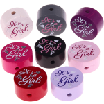 Perlina con motivo "It's a girl"