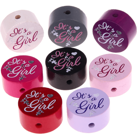 Perlina con motivo "It's a girl"