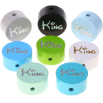 Perlina con motivo glitterato “King”