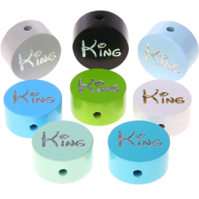 Perlina con motivo glitterato “King”