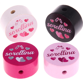 Perlina con motivo “sorellina”