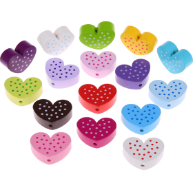 Perlina sagomata “Cuore a pois”