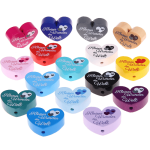 Perlina a forma di cuore con motivo "Kleines Wunder der Welt"