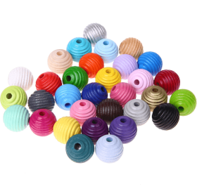 4 Perline rigate 15 mm