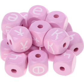 Dadi rosa con lettere ad incavo 10 mm - Kazako