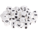 Dado in silicone con lettera 12 mm