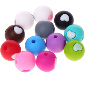 Distanziatori tondi in silicone -cuore- 12 mm