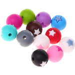 Distanziatori tondi in silicone -stella- 12 mm