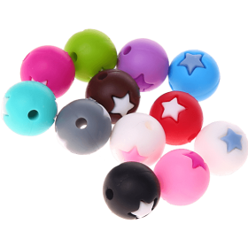 Distanziatori tondi in silicone -stella- 12 mm