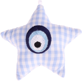 Stellina in tessuto con ''Occhio di Nazar'' – Azzurro