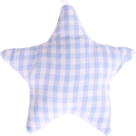 Stellina in tessuto a scacchi – Azzurro