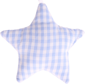 Stellina in tessuto a scacchi – Azzurro