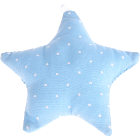 Stellina in tessuto a puntini – Azzurro bambino