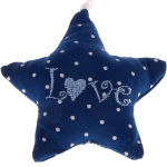 Stellina in tessuto ''Love'' – Blu