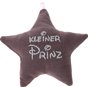 Stellina in tessuto con - Grigio - „Kleiner Prinz“