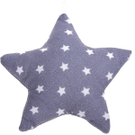 Stellina in tessuto a stelle – Grigio