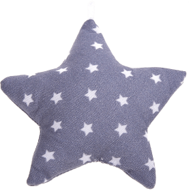 Stellina in tessuto a stelle – Grigio