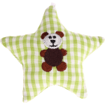 Stellina in tessuto con orsetto – Verde