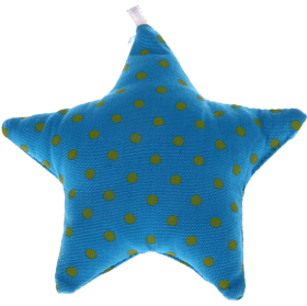 Stellina in tessuto a pois – Turchese