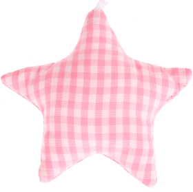 Stellina in tessuto a scacchi – Rosa