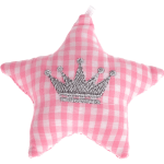 Stellina in tessuto con corona – Rosa