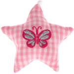 Stellina in tessuto con farfalla – Rosa