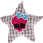 Stellina in tessuto con teschio – Grigio